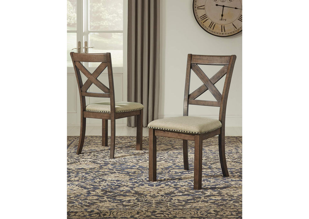 Moriville Counter Height Dining Table and 4 Barstools with Storage Set room view