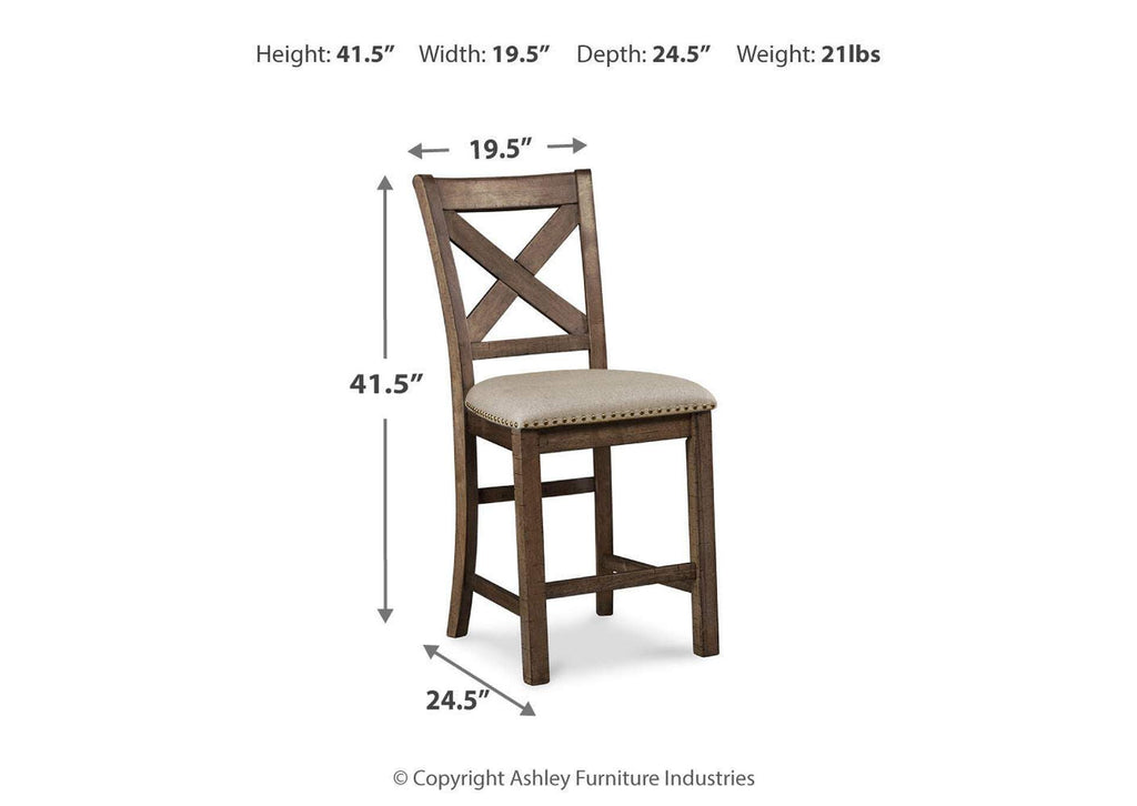 Moriville Counter Height Bar Stool dimensions