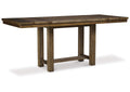 Moriville Counter Height Dining Table and 4 Bar Stools and Bench Set