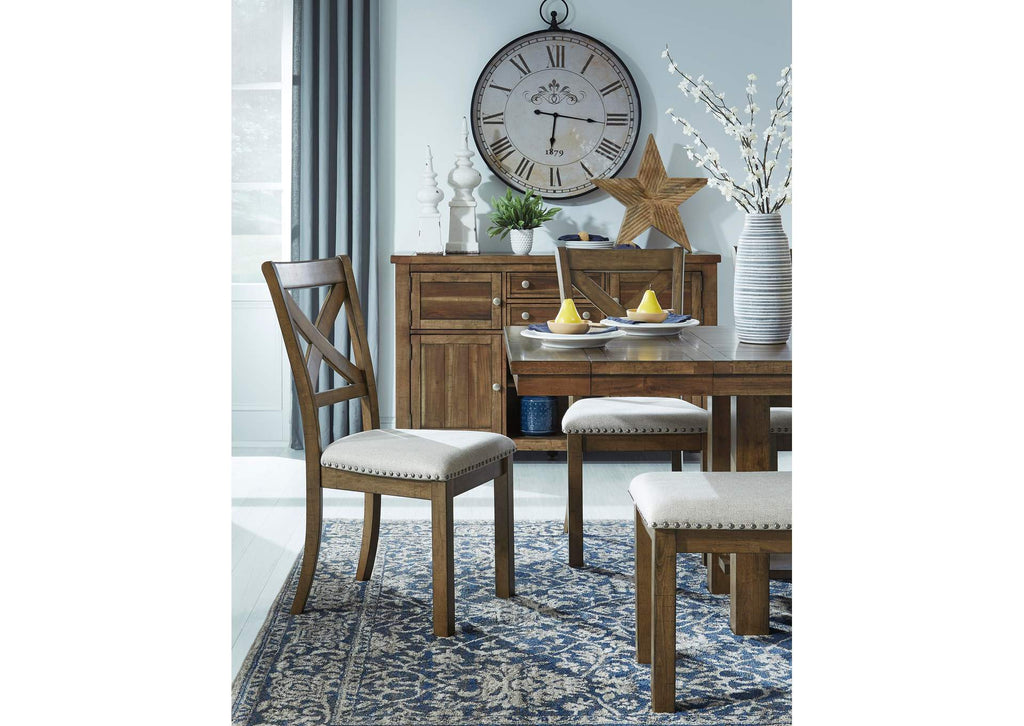 Moriville Dining Table and 4 Chairs and Bench Set