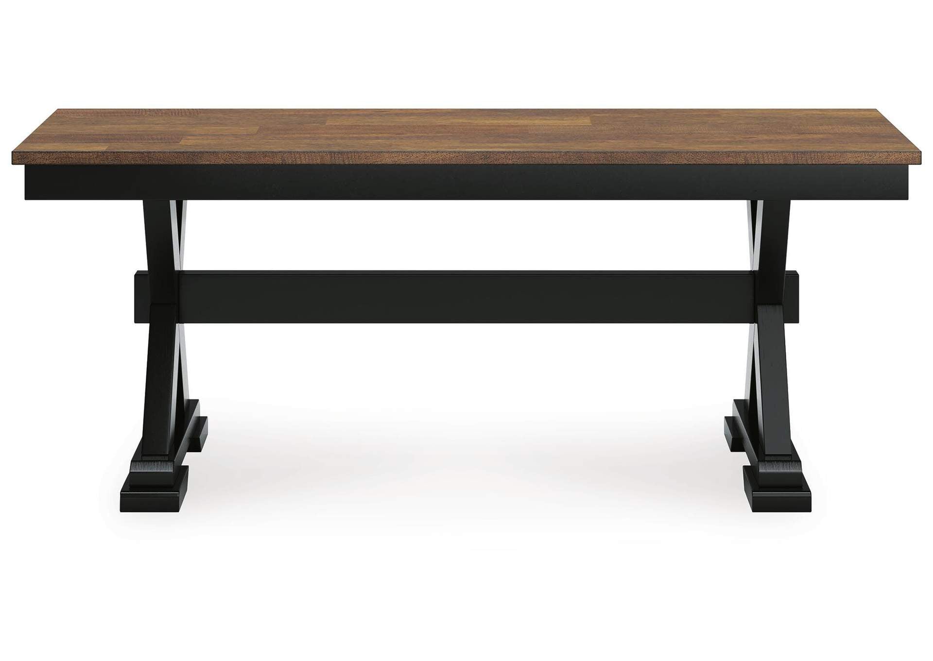 Wildenauer Extendable Dining Table and 4 Chairs and Bench front view