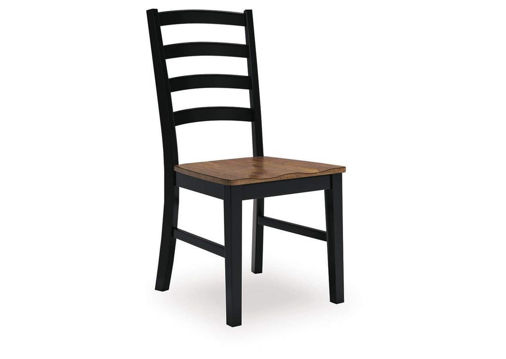 Wildenauer Extendable Dining Table and 6 Chairs and Bench angled view