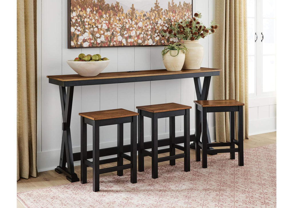 Wildenauer Counter Height Dining Table and 3 Barstools Set