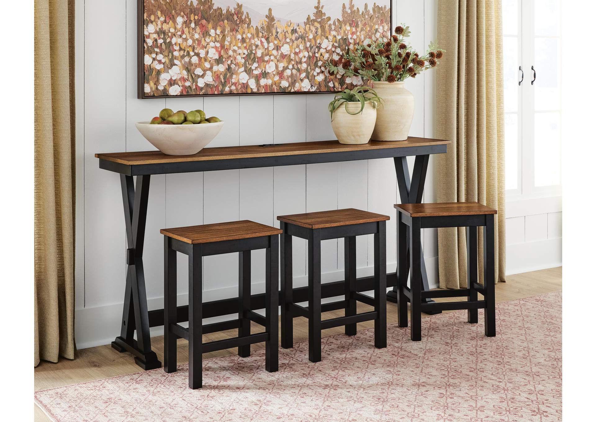 Wildenauer Counter Height Dining Table and 3 Barstools Set