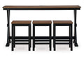 Wildenauer Counter Height Dining Table and 3 Barstools Set