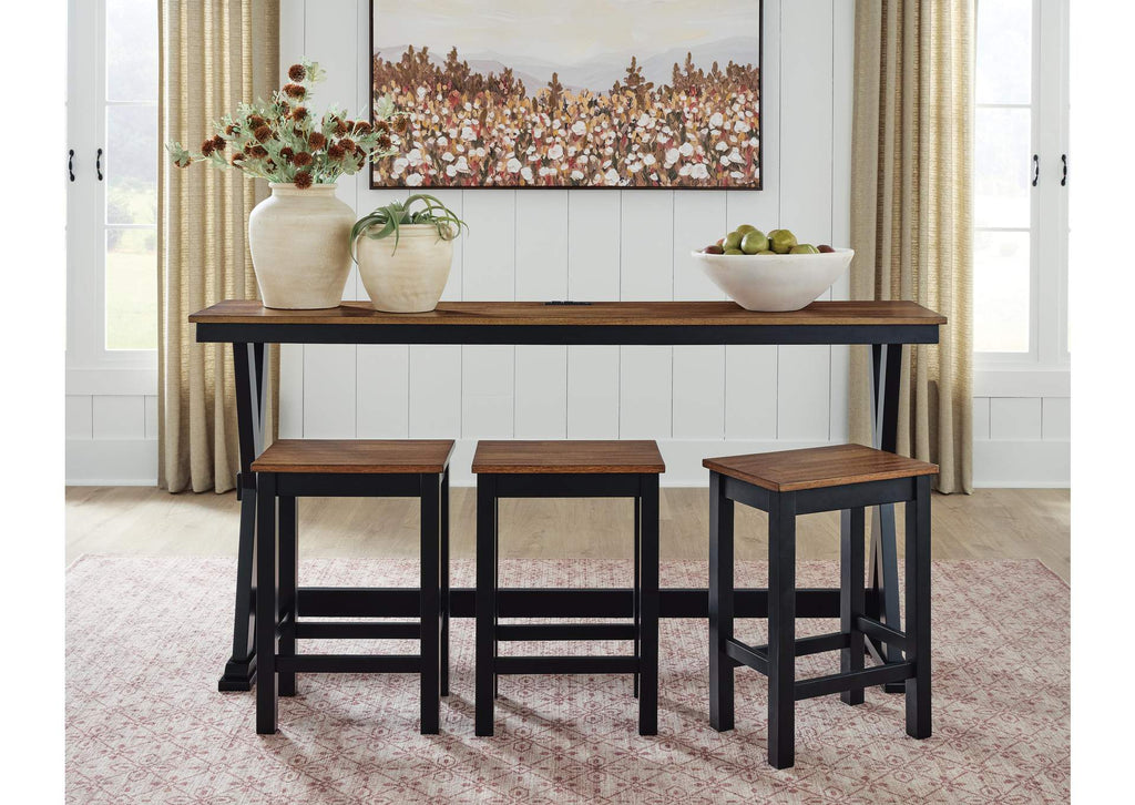 Wildenauer Counter Height Dining Table and 3 Barstools Set