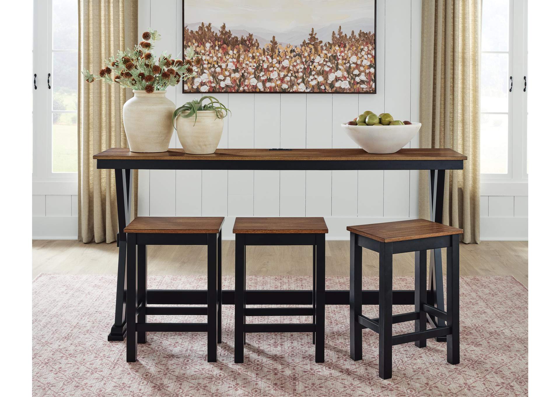 Wildenauer Counter Height Dining Table and 3 Barstools Set