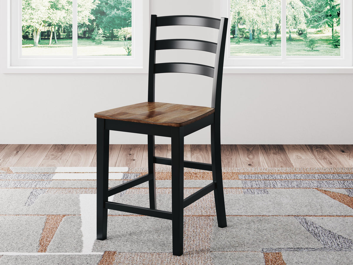 Wildenauer Counter Height Barstool in Brown/Black, alternate view 3