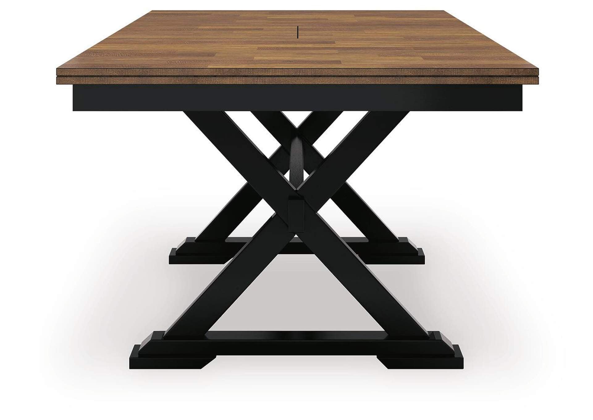 Wildenauer Extendable Dining Table and 6 Chairs and Bench side view