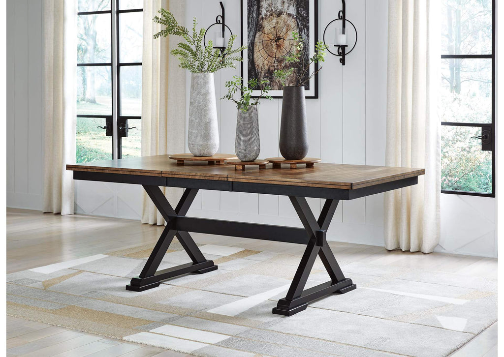 Wildenauer Extendable Dining Table and 2 Chairs and Bench