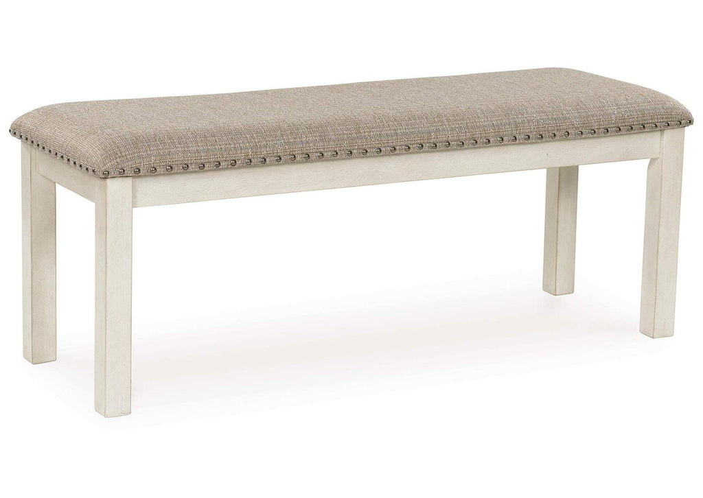 Robbinsdale Dining Table, 4 Chairs and Bench angled view