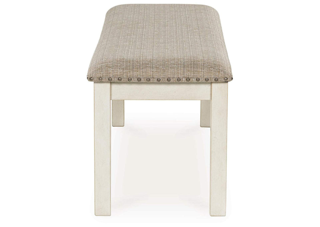 Robbinsdale Dining Table, 4 Chairs and Bench side view