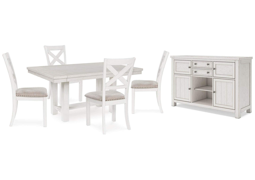 Robbinsdale Extendable Dining Table and 4 Chairs with Storage