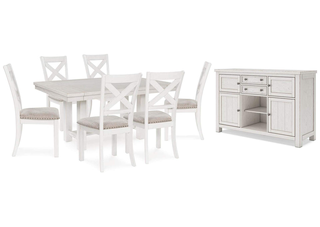Robbinsdale Extendable Dining Table and 6 Chairs with Storage
