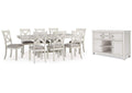 Robbinsdale Extendable Dining Table and 8 Chairs with Storage