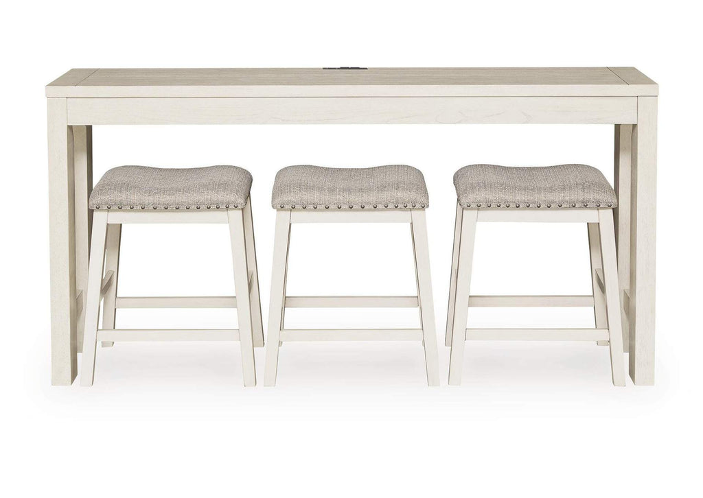 Robbinsdale Counter Height Dining Table and 3 Barstools Set front view