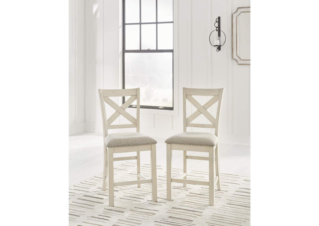 Robbinsdale Counter Height Dining Table, 2 Barstools, Bench and Server