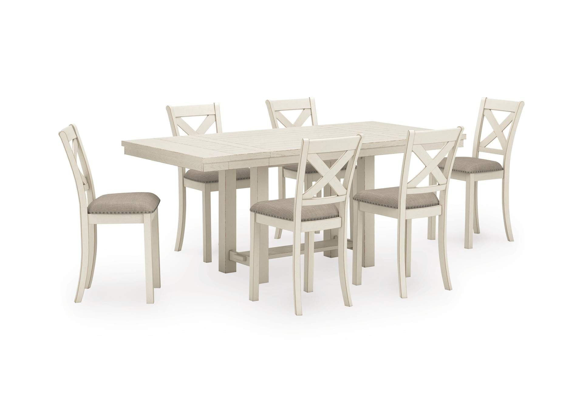 Robbinsdale Counter Height Extendable Dining Table and 6 Barstools