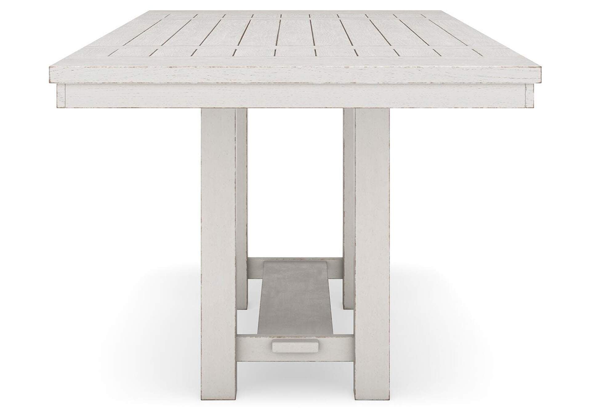 Robbinsdale Counter Height Extendable Dining Table and 10 Barstools with Storage side view