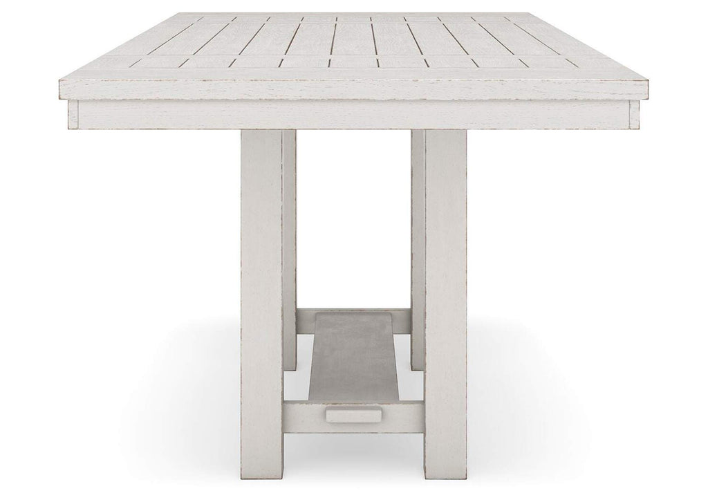 Robbinsdale Counter Height Dining Table, 4 Barstools and Bench side view