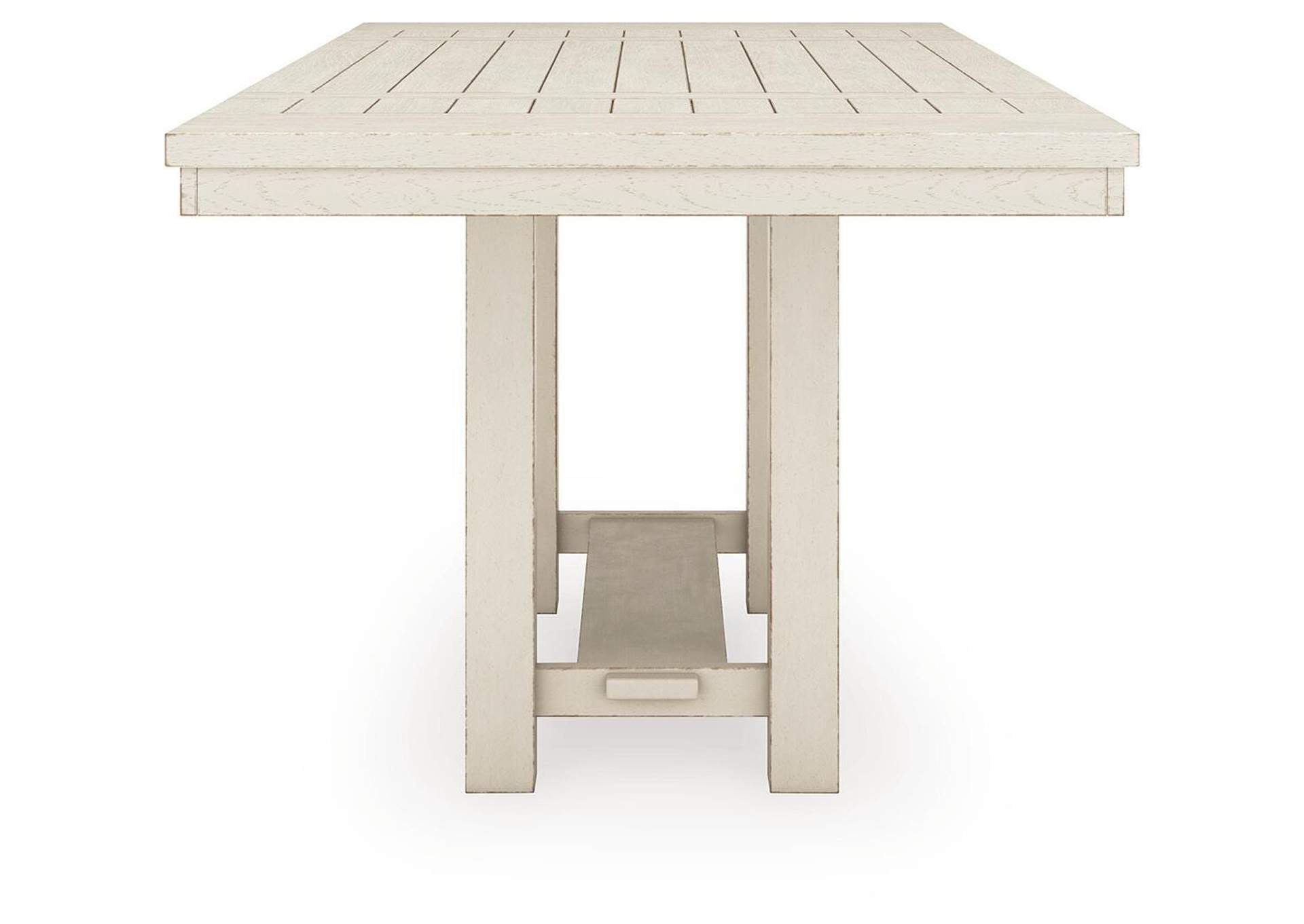 Robbinsdale Counter Height Extendable Dining Table and 6 Barstools and Bench with Storage side view
