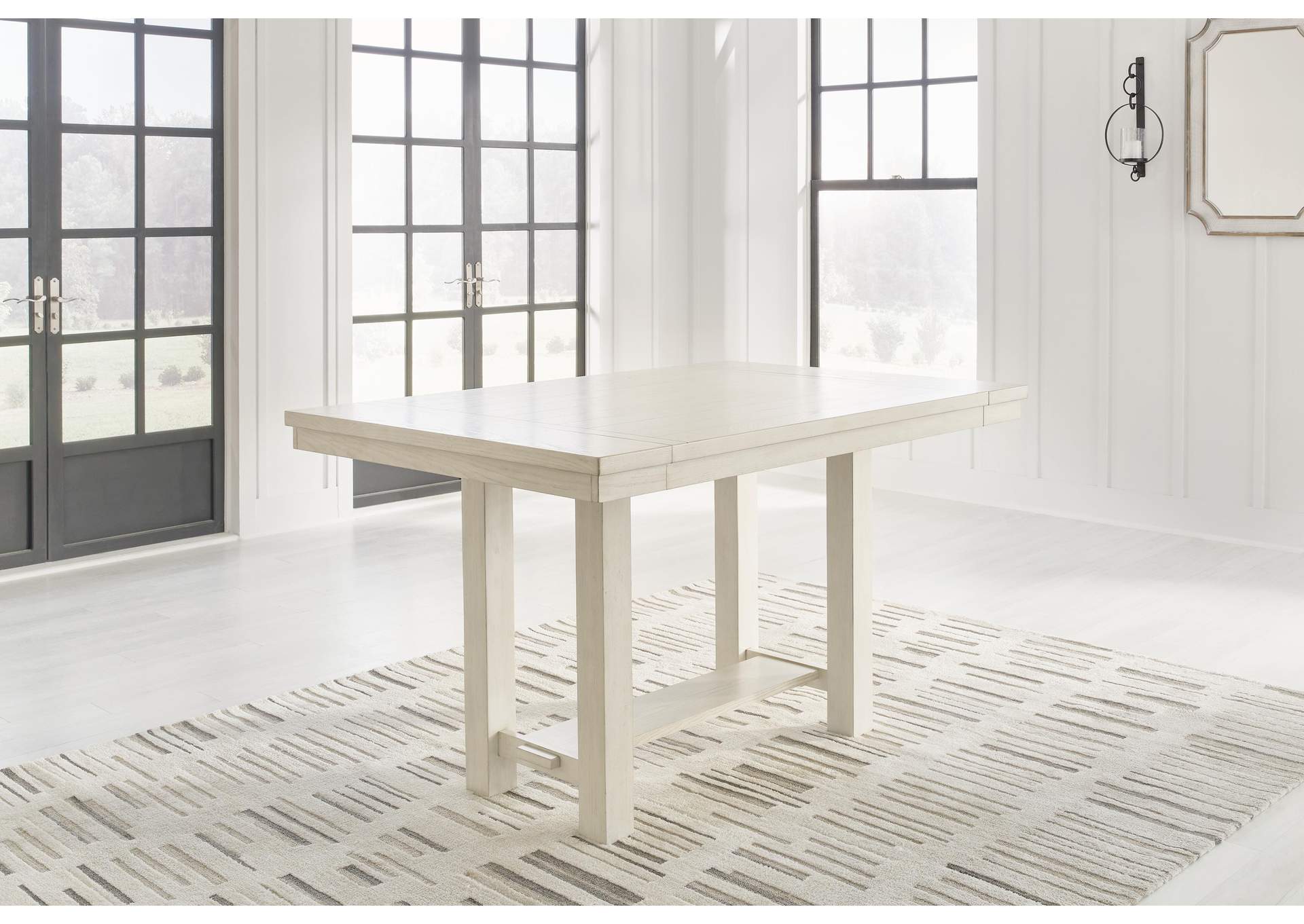 Robbinsdale Counter Height Extendable Dining Table and 2 Barstools and Bench