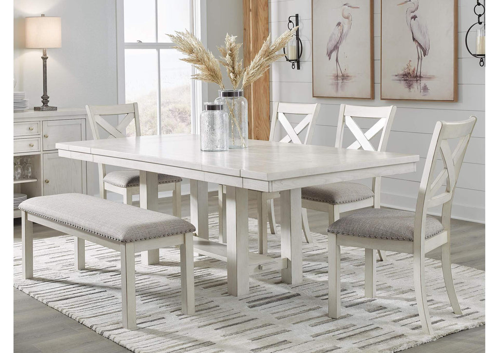 Robbinsdale Dining Table, 4 Chairs and Bench