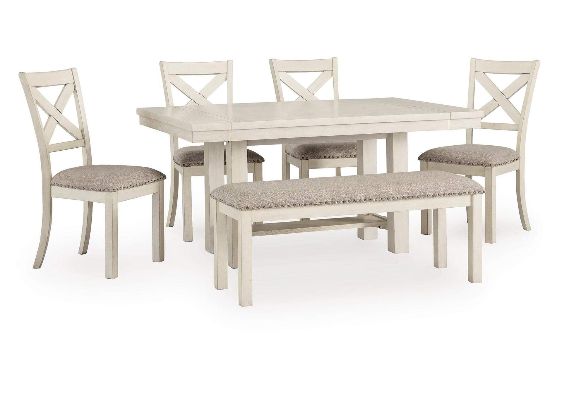 Robbinsdale Dining Table, 4 Chairs and Bench