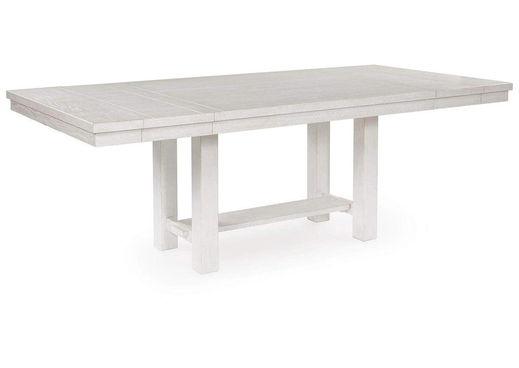 Robbinsdale Dining Table, 4 Chairs and Bench angled view