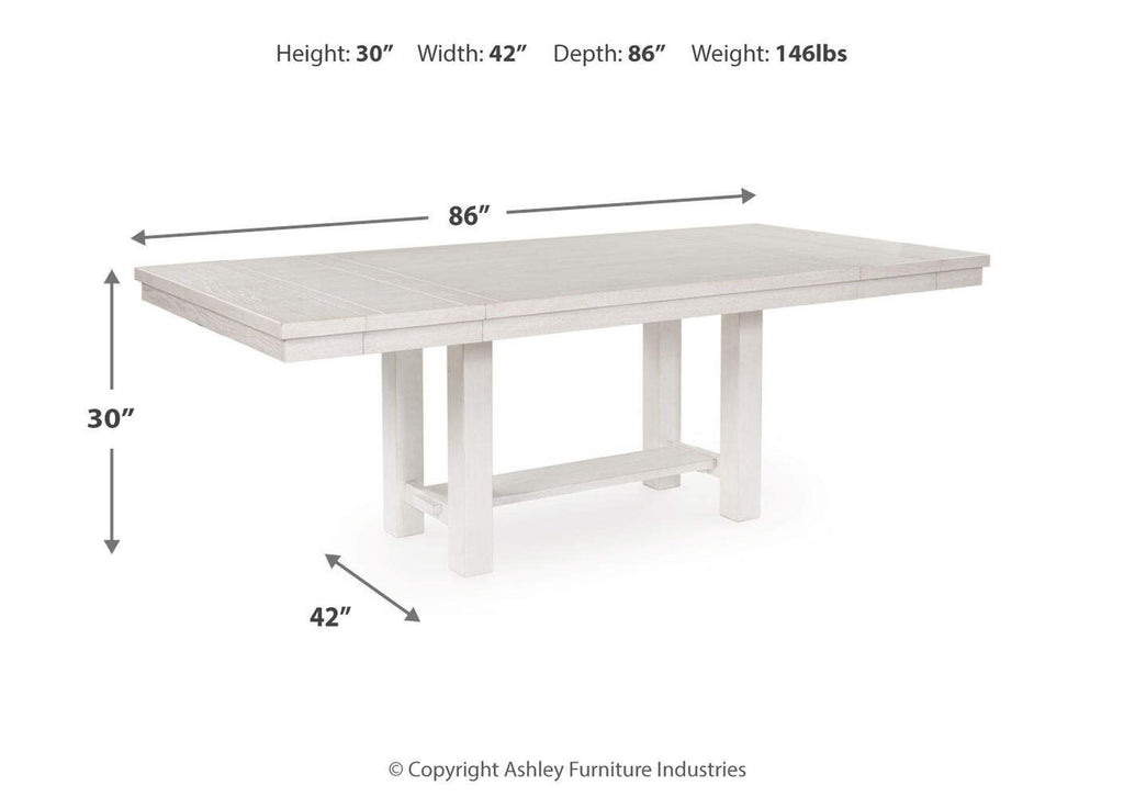 Robbinsdale Dining Extension Table dimensions