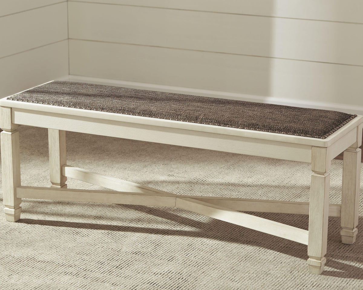 Bolanburg Dining Bench in Two-tone, lifestyle view