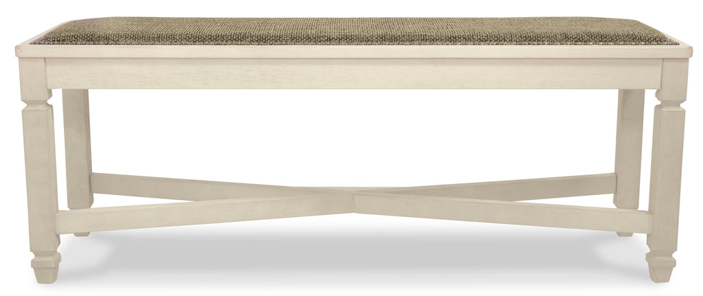 Bolanburg Dining Bench in Two-tone, front view