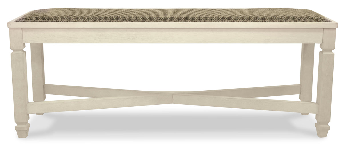 Bolanburg Dining Bench in Two-tone, front view