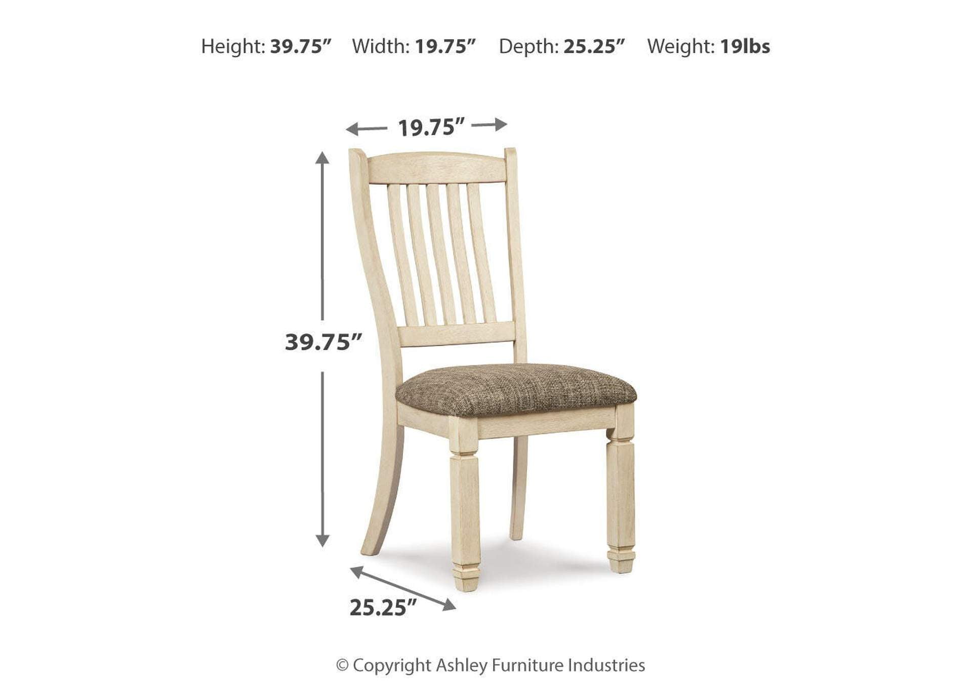 Bolanburg Dining Chair (Set of 2) dimensions