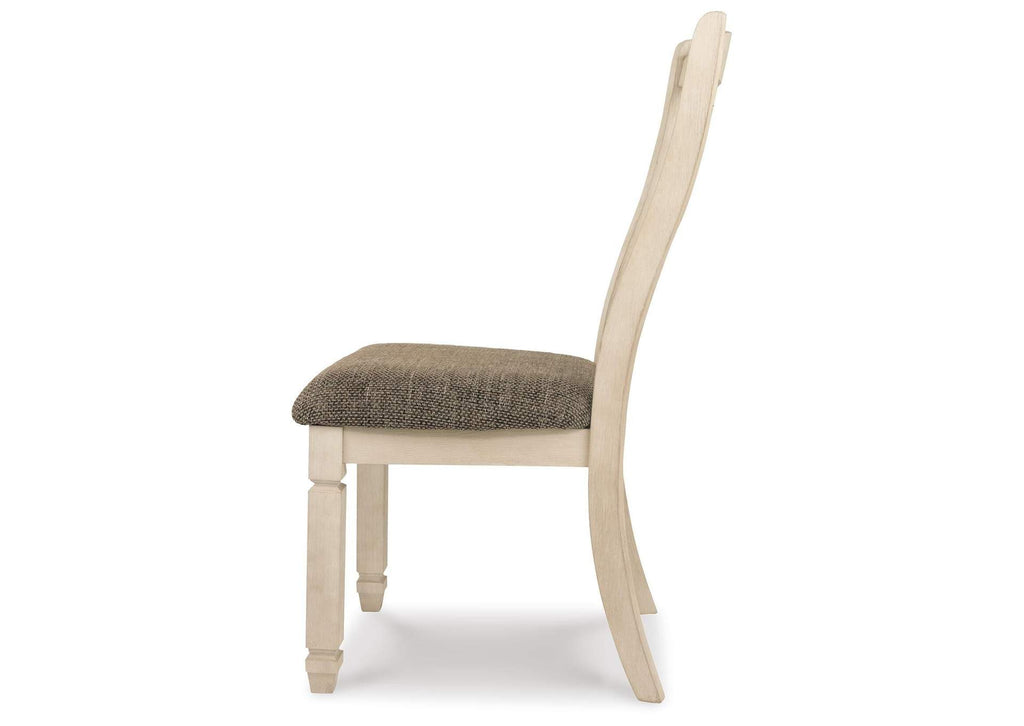 Bolanburg Dining Table and 4 Chairs and Bench side view