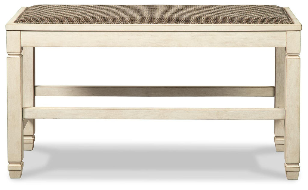 Bolanburg Counter Height Dining Bench in Two-tone, front view