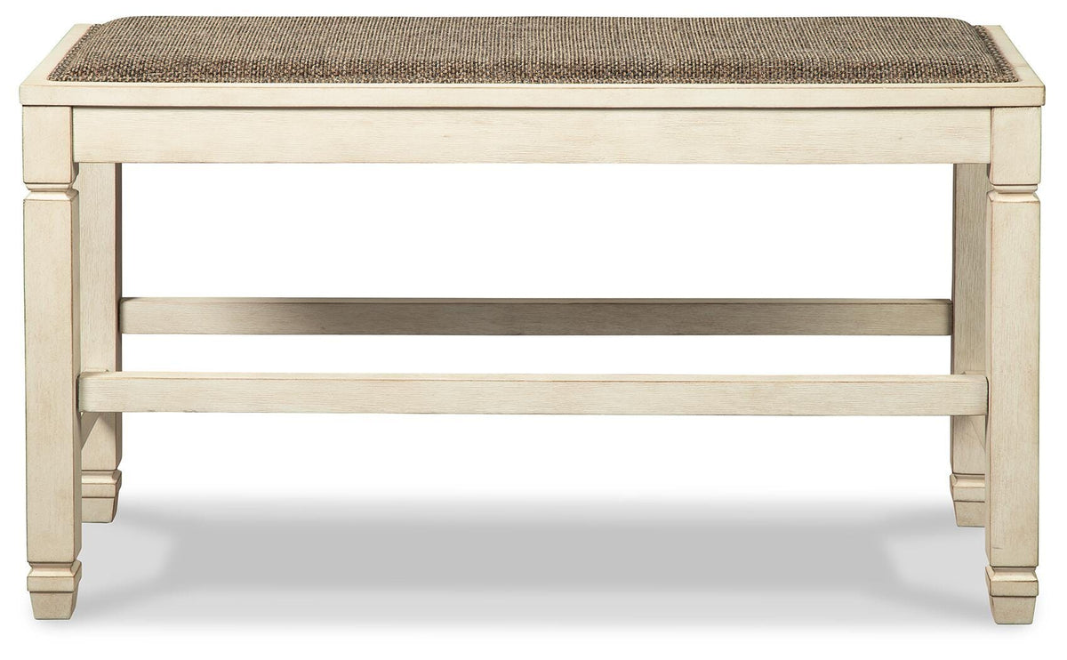 Bolanburg Counter Height Dining Bench in Two-tone, front view