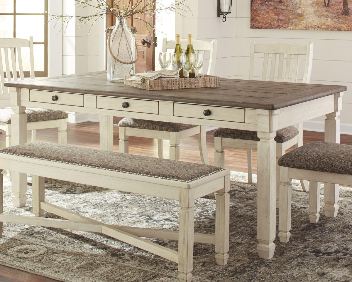 Bolanburg Dining Table in Two-tone, lifestyle view
