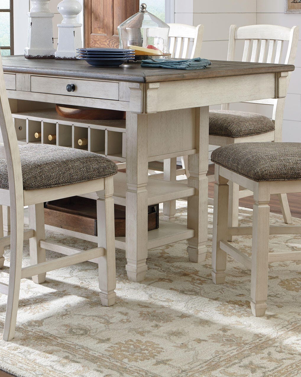 Bolanburg Counter Height Dining Table in Two-tone, lifestyle view