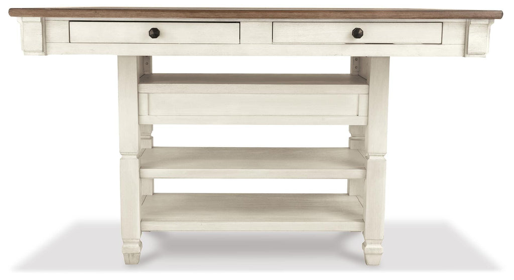 Bolanburg Counter Height Dining Table in Two-tone, back view