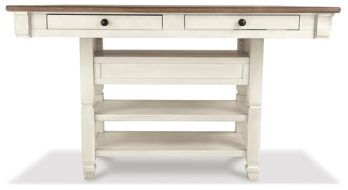 Bolanburg Counter Height Dining Table in Two-tone, back view
