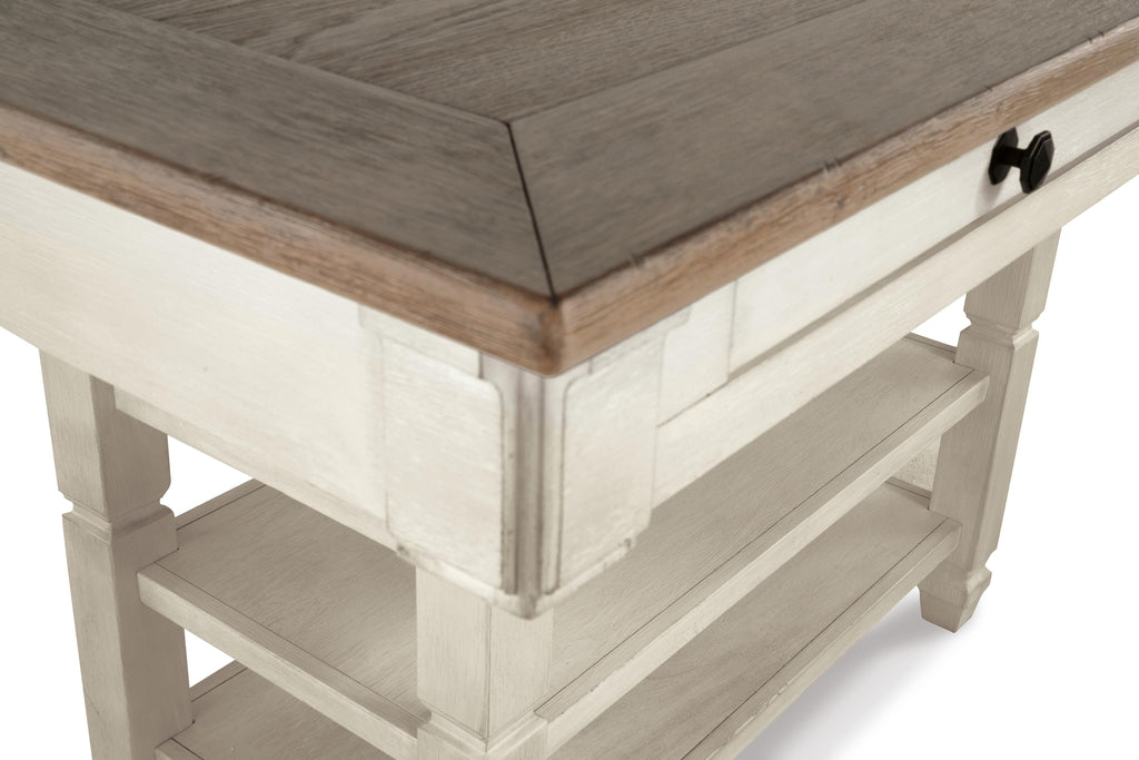 Bolanburg Counter Height Dining Table in Two-tone, detail view