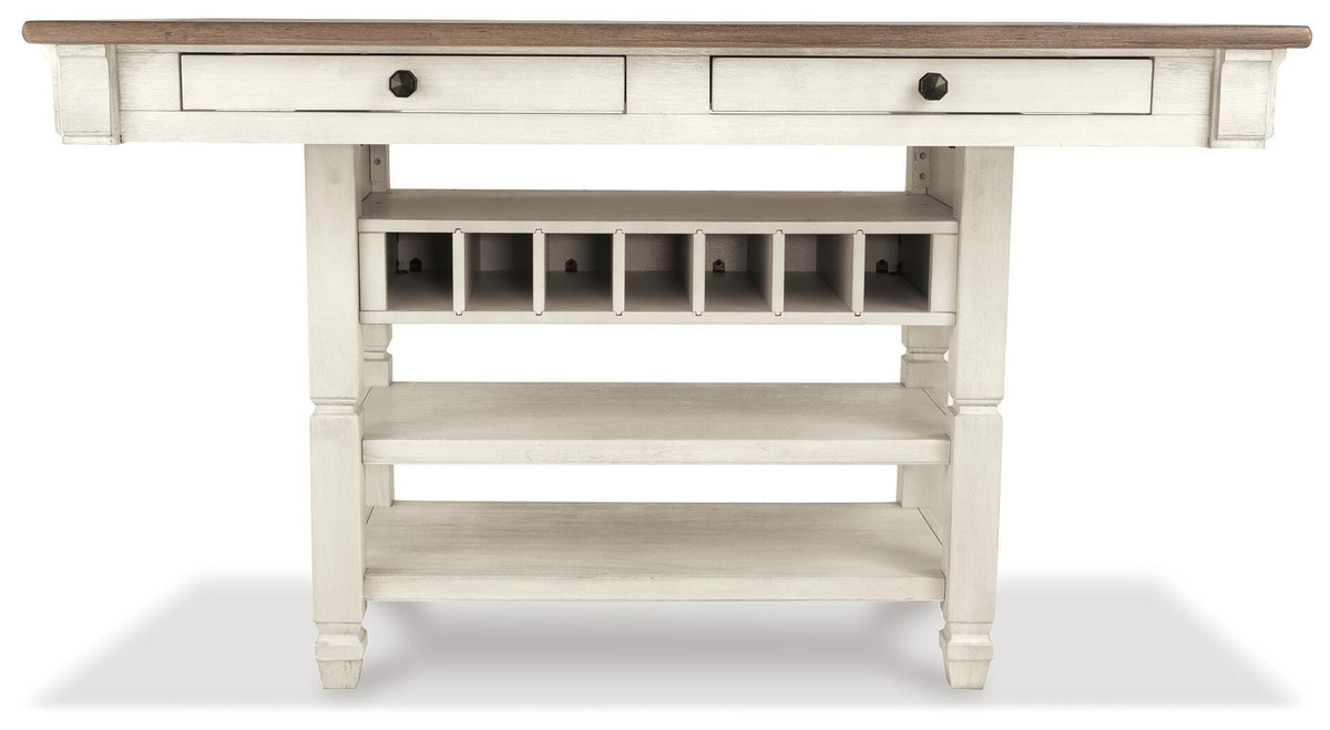 Bolanburg Counter Height Dining Table in Two-tone, front view