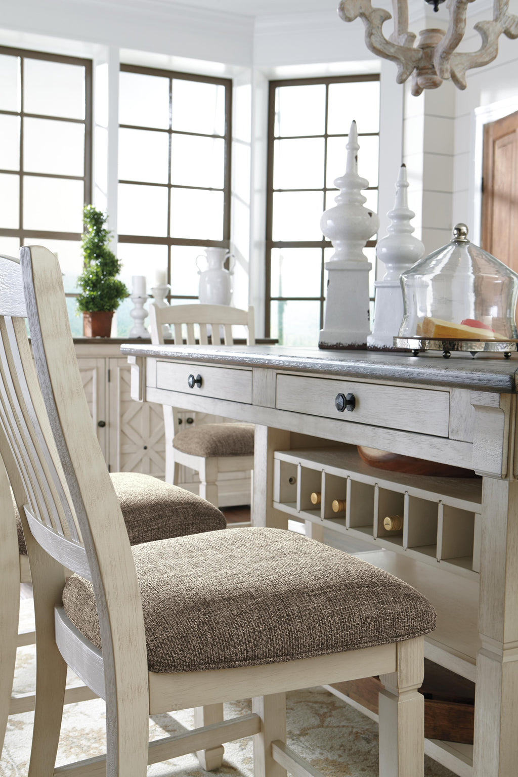 Bolanburg Counter Height Dining Table in Two-tone, lifestyle view