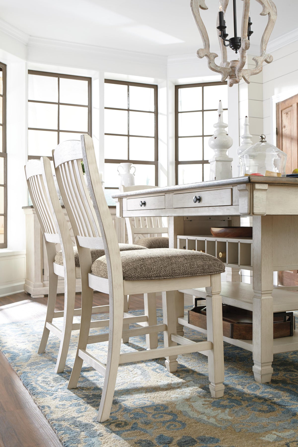 Bolanburg Counter Height Dining Table in Two-tone, lifestyle view