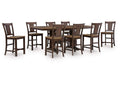Anixburg Counter Height Dining Table and 8 Barstools