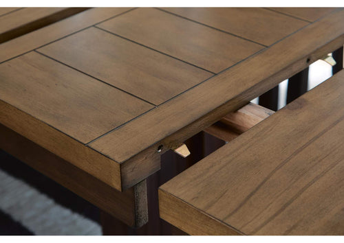 Anixburg Counter Height Dining Table and 4 Barstools detail