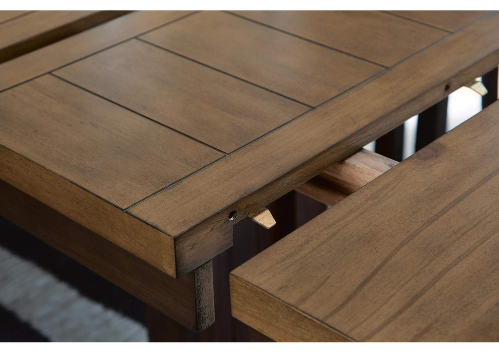 Anixburg Counter Height Dining Table and 8 Barstools detail