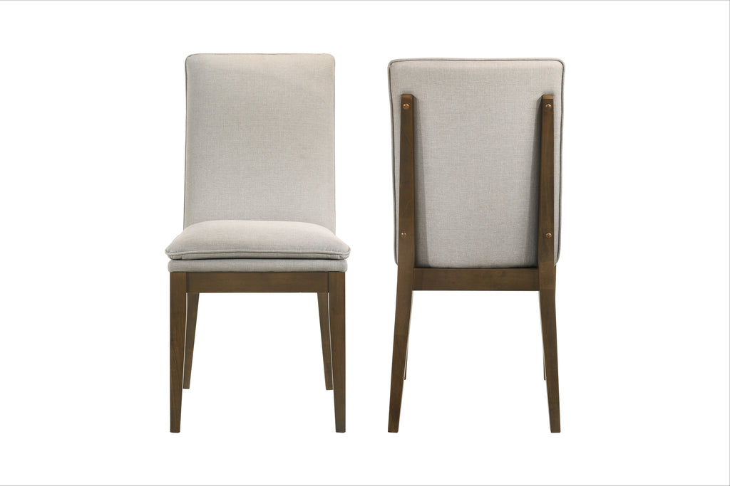Maggie Dining Chair w/Natural Cushion-Walnut