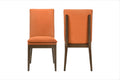 Maggie Dining Chair w/Terracotta Cushion-Walnut